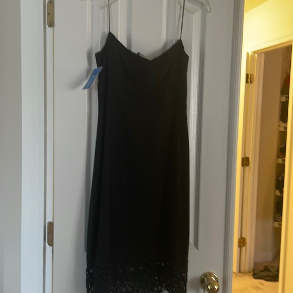 Black spaghetti strap dress